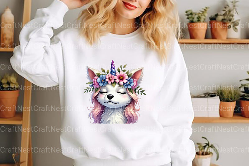 Unicorn Dog Clipart Bundle - CraftNest - Digital Crafting and Art