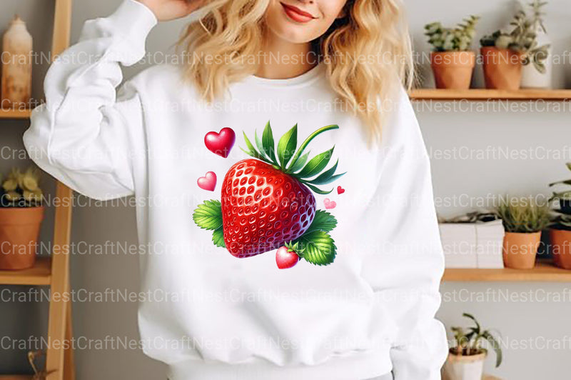 Red Strawberry Clipart Bundle - CraftNest - Digital Crafting and Art