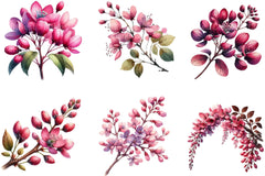 Spring Redbud Flower Clipart - CraftNest - Digital Crafting and Art