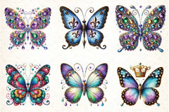 Mardi Gras Butterfly Clipart Bundle 99 - CraftNest - Digital Crafting and Art