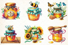 Spring Honey Jar Clipart Bundle 1 - CraftNest - Digital Crafting and Art