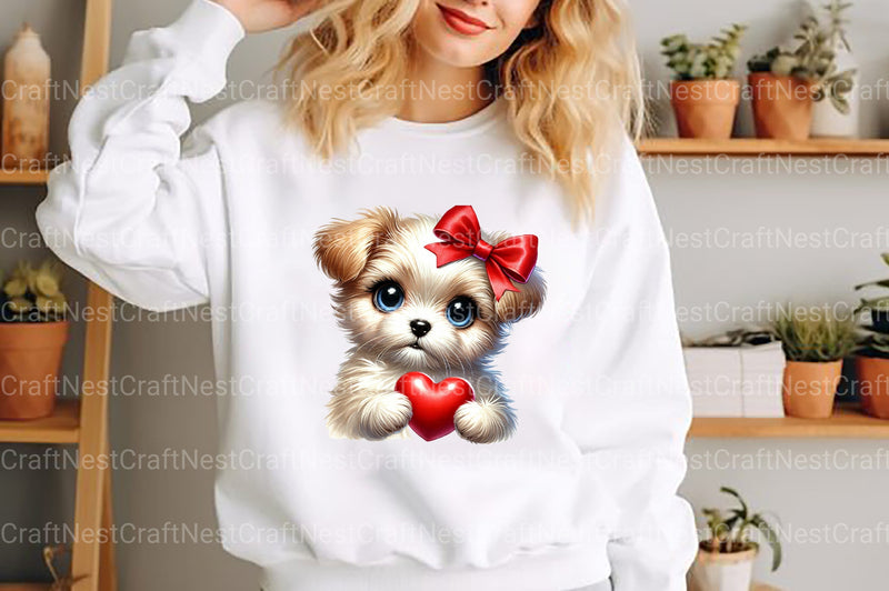 Valentine Cute Dog Clipart Bundle - CraftNest - Digital Crafting and Art