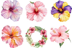 Hibiscus Flower Sublimation Clipart Bundle - CraftNest - Digital Crafting and Art