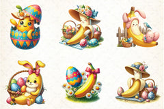 Easter Banana Clipart Bundle - CraftNest - Digital Crafting and Art