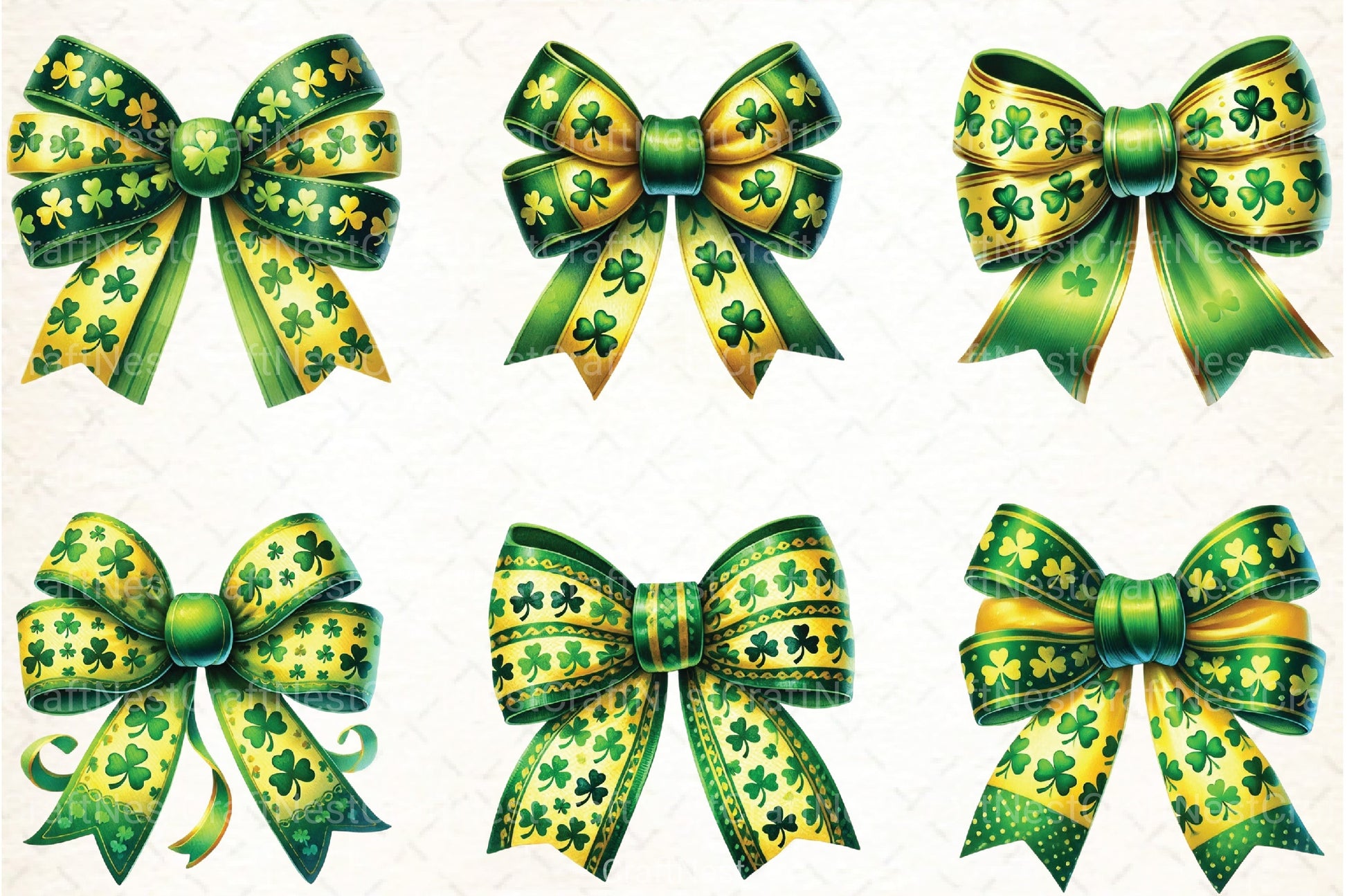 St. Patrick's Day Bow Clipart Bundle 4 - CraftNest - Digital Crafting and Art