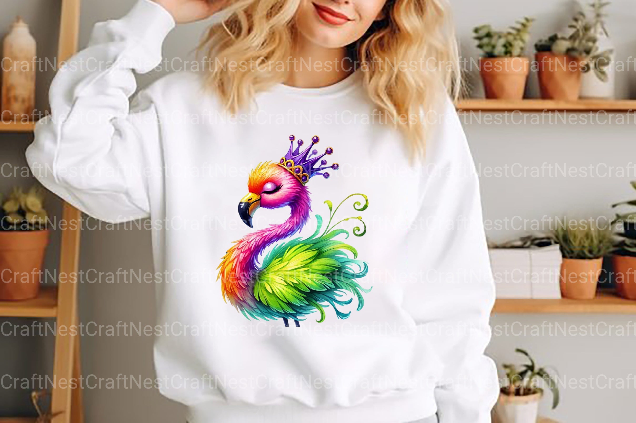 Mardi Gras Flamingo Clipart Bundle 2 - CraftNest - Digital Crafting and Art