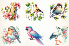 Spring Birds Clipart Bundle 8 - CraftNest - Digital Crafting and Art