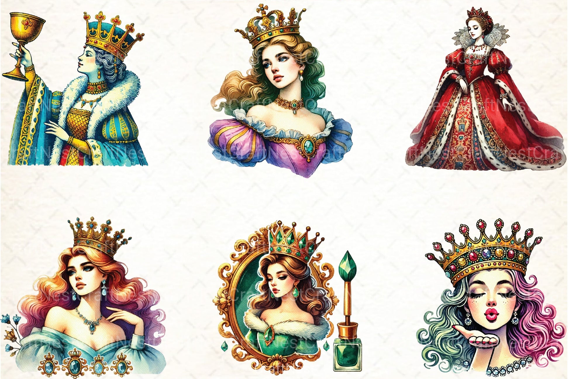 Queen Clipart Bundle Collection - CraftNest - Digital Crafting and Art