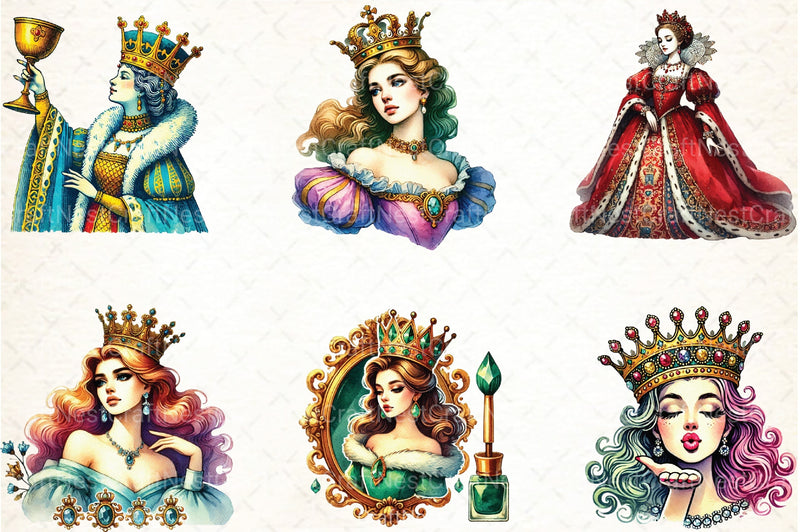 Queen Clipart Bundle Collection - CraftNest - Digital Crafting and Art