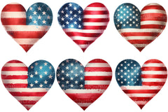 4th of July Heart-Shaped Clipart - CraftNest - Digital Crafting and Art