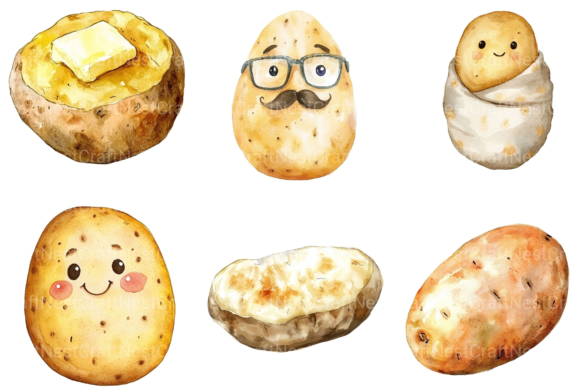 Potato Clipart Bundle - CraftNest - Digital Crafting and Art