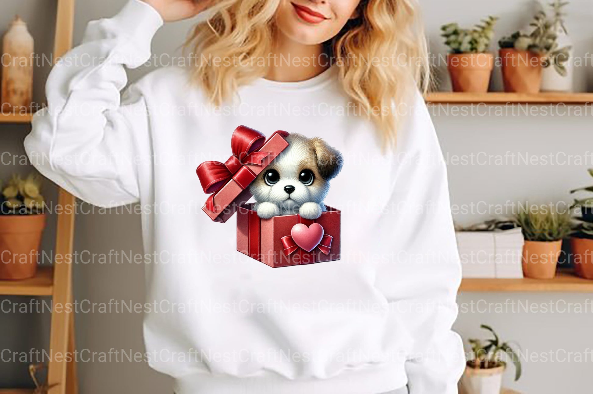 Valentine Peeking Dog Clipart Bundle - CraftNest - Digital Crafting and Art