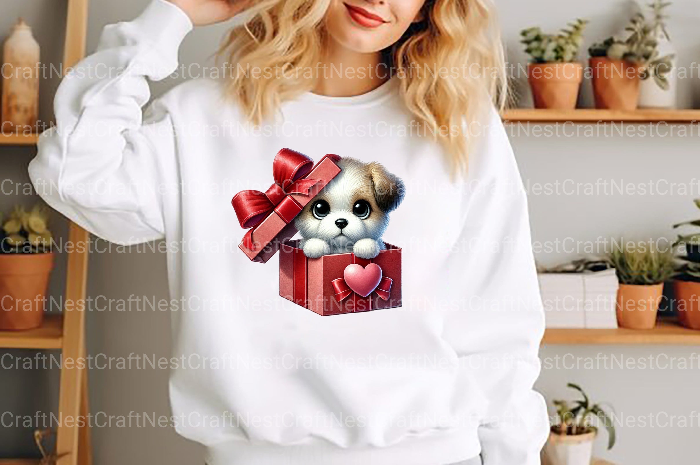 Valentine Peeking Dog Clipart Bundle - CraftNest - Digital Crafting and Art