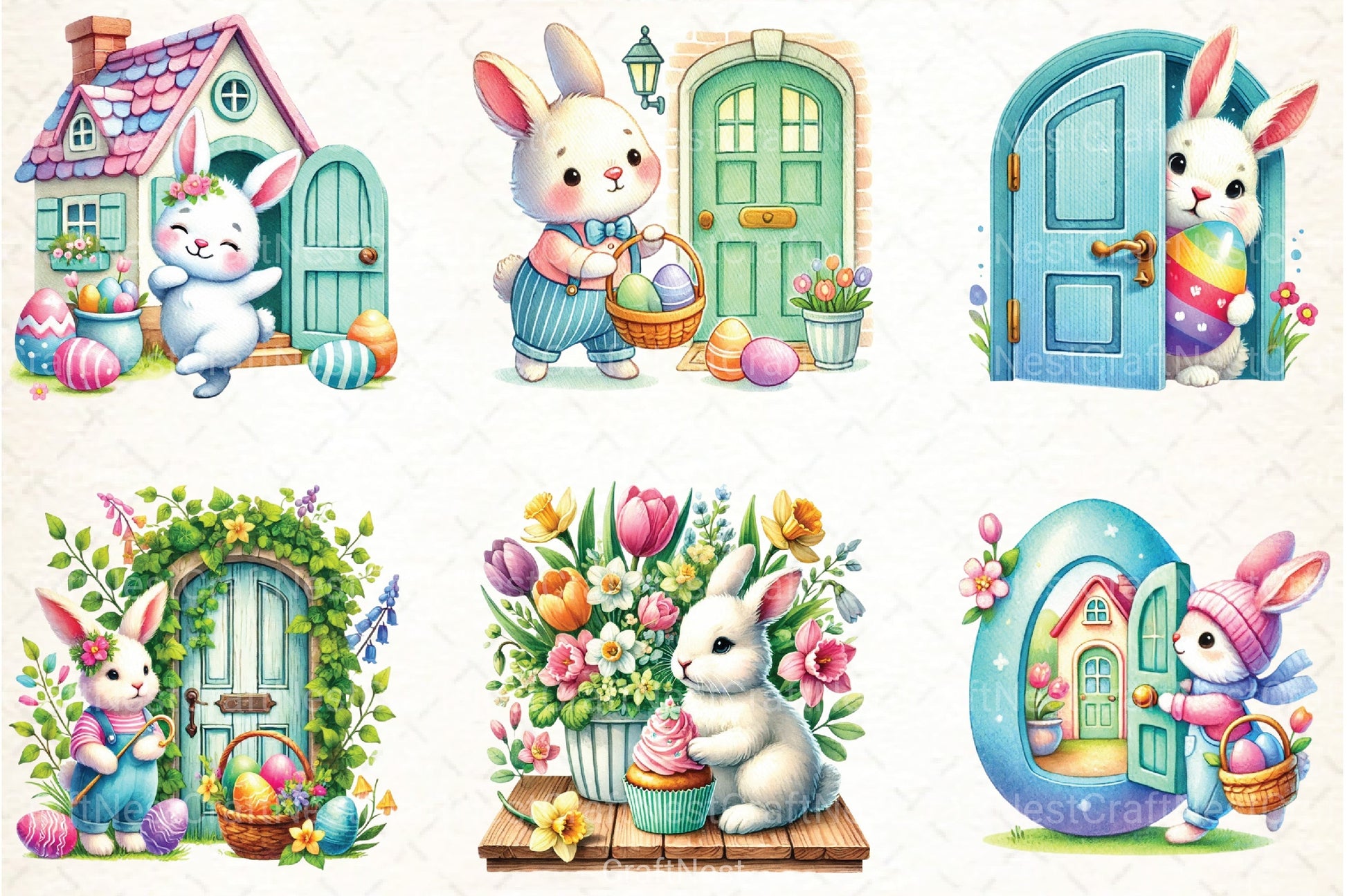 Easter Bunny Clipart Bundle 88 - CraftNest - Digital Crafting and Art