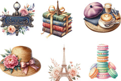 Parisian Summer Clipart - CraftNest - Digital Crafting and Art