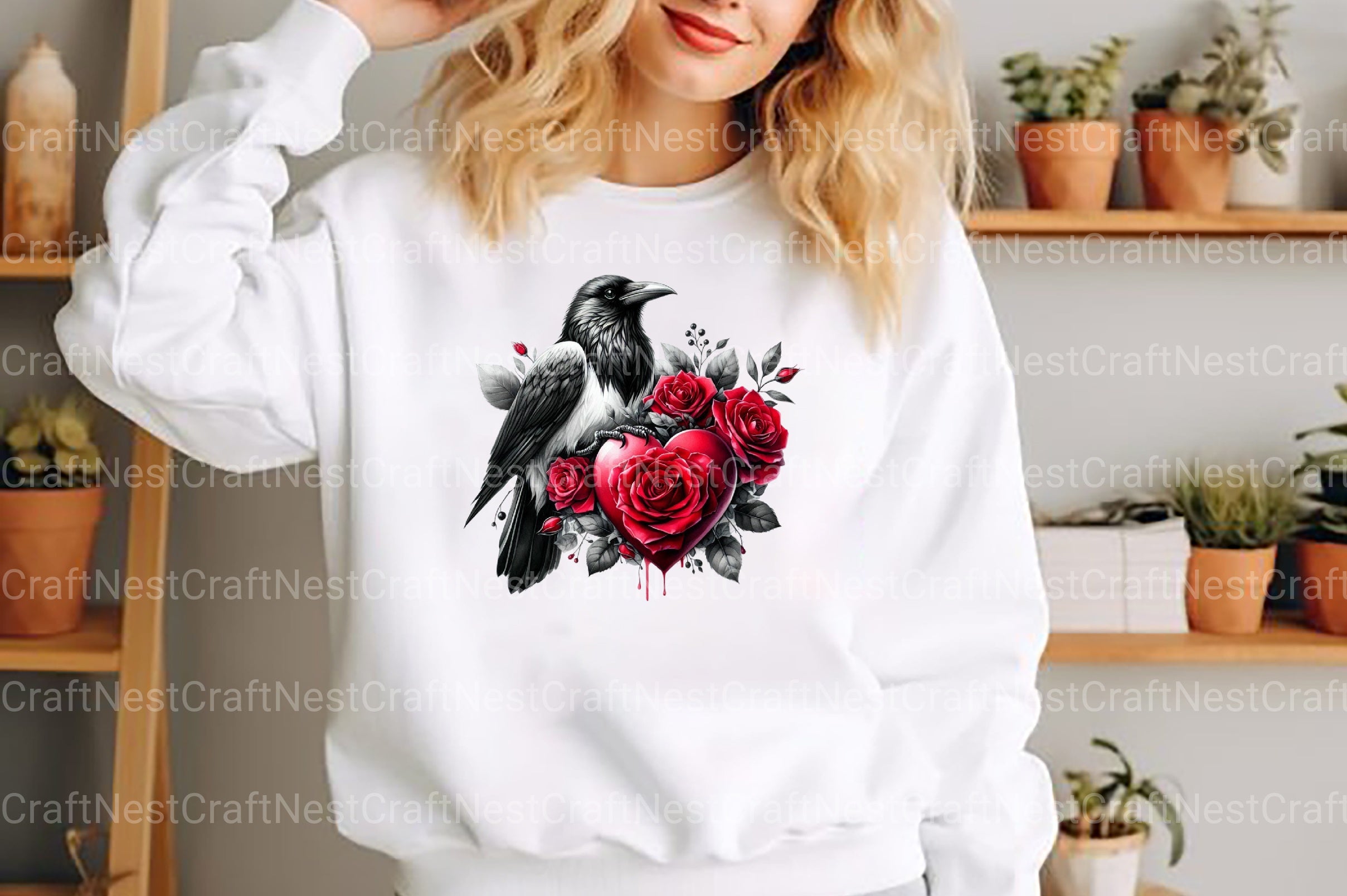 Valentine Gothic Ravens Clipart Bundle 2 - CraftNest - Digital Crafting and Art