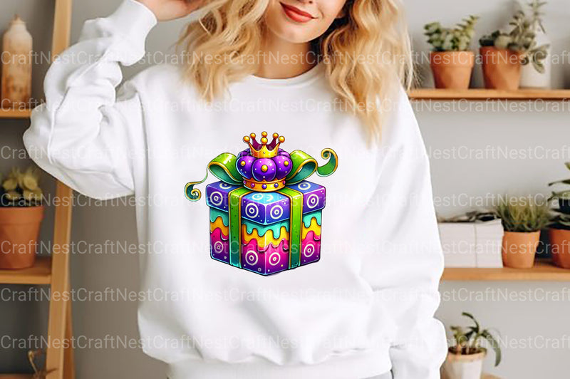 Mardi Gras Gift Box Clipart Bundle 1 - CraftNest - Digital Crafting and Art