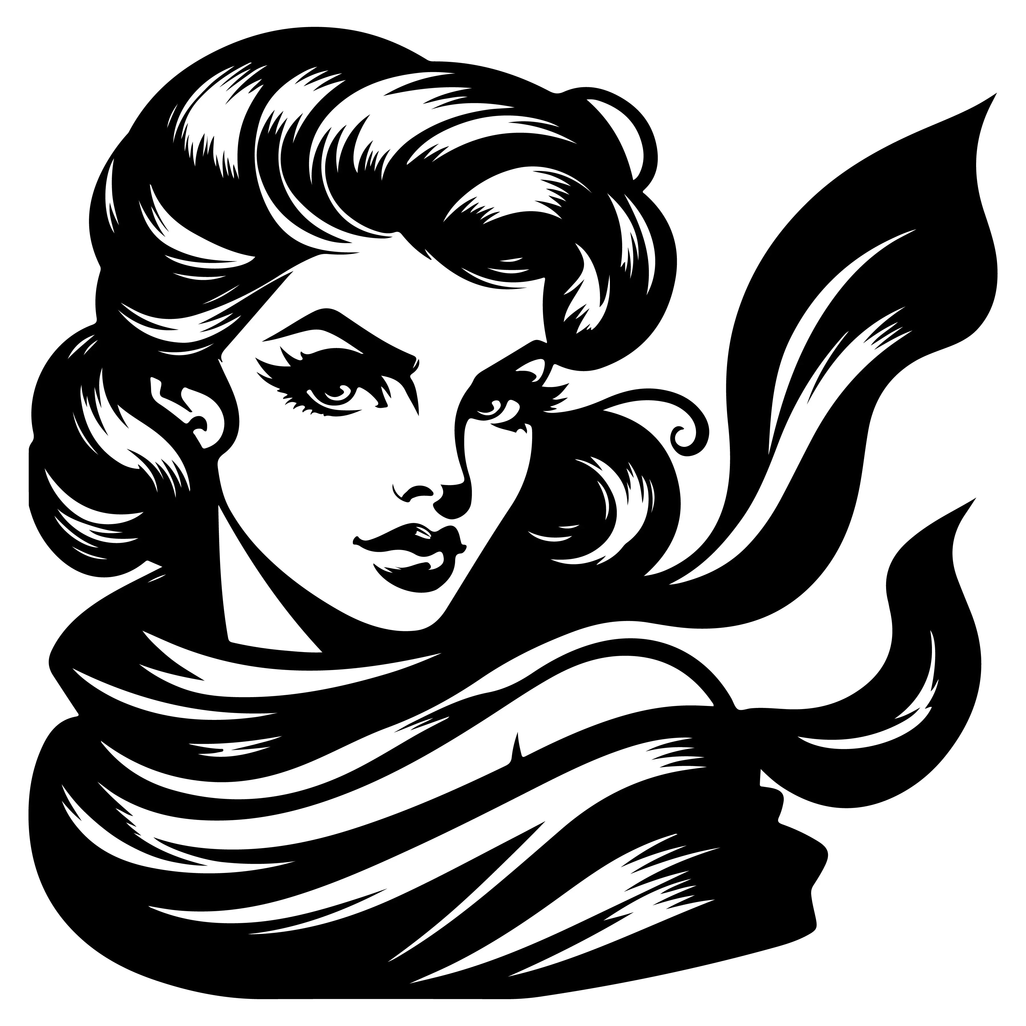 Ink Drawn Black Pin Up Clipart Bundle - CraftNest - Digital Crafting and Art