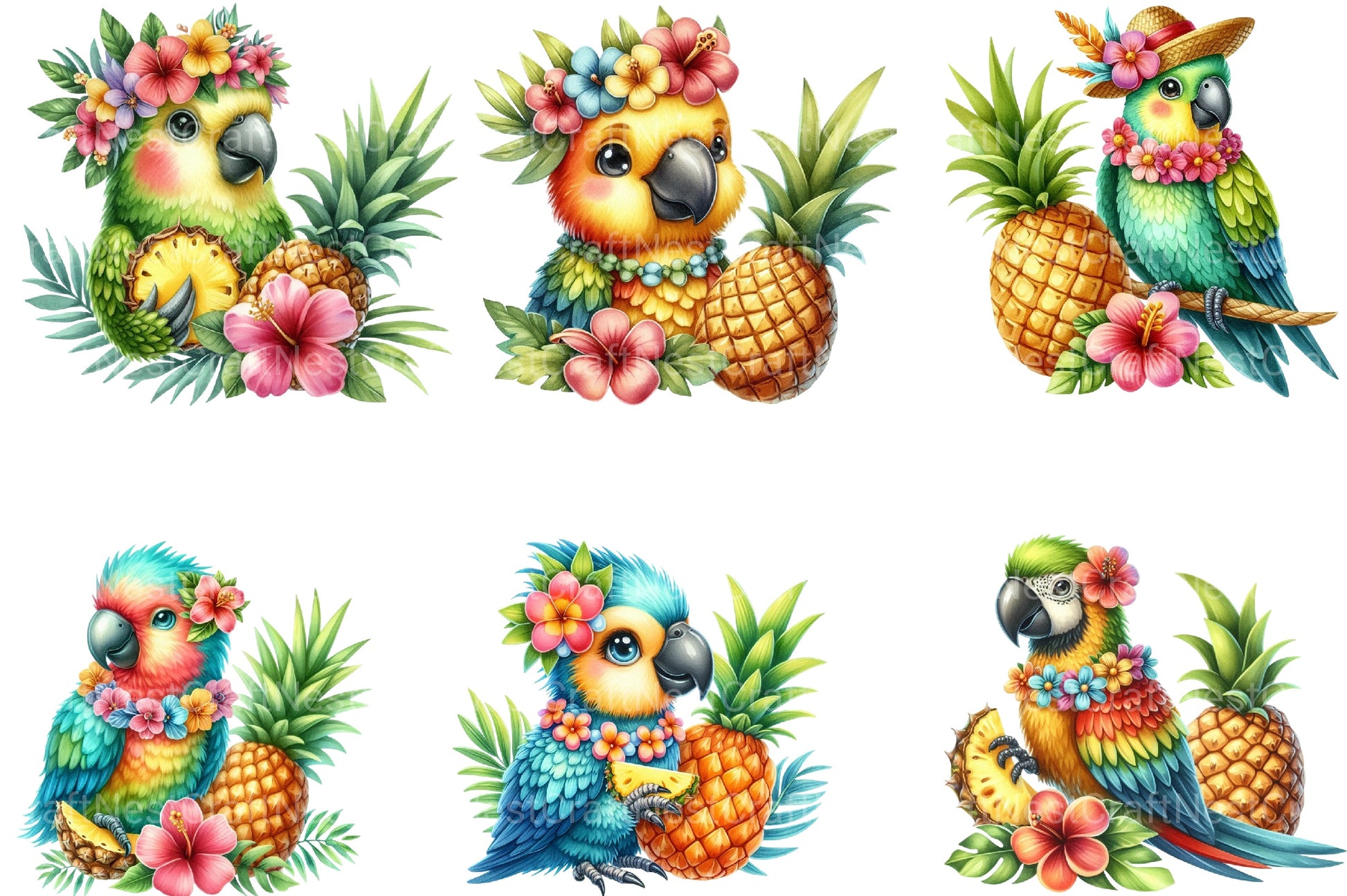 Pink Summer Clipart Bundle - CraftNest - Digital Crafting and Art