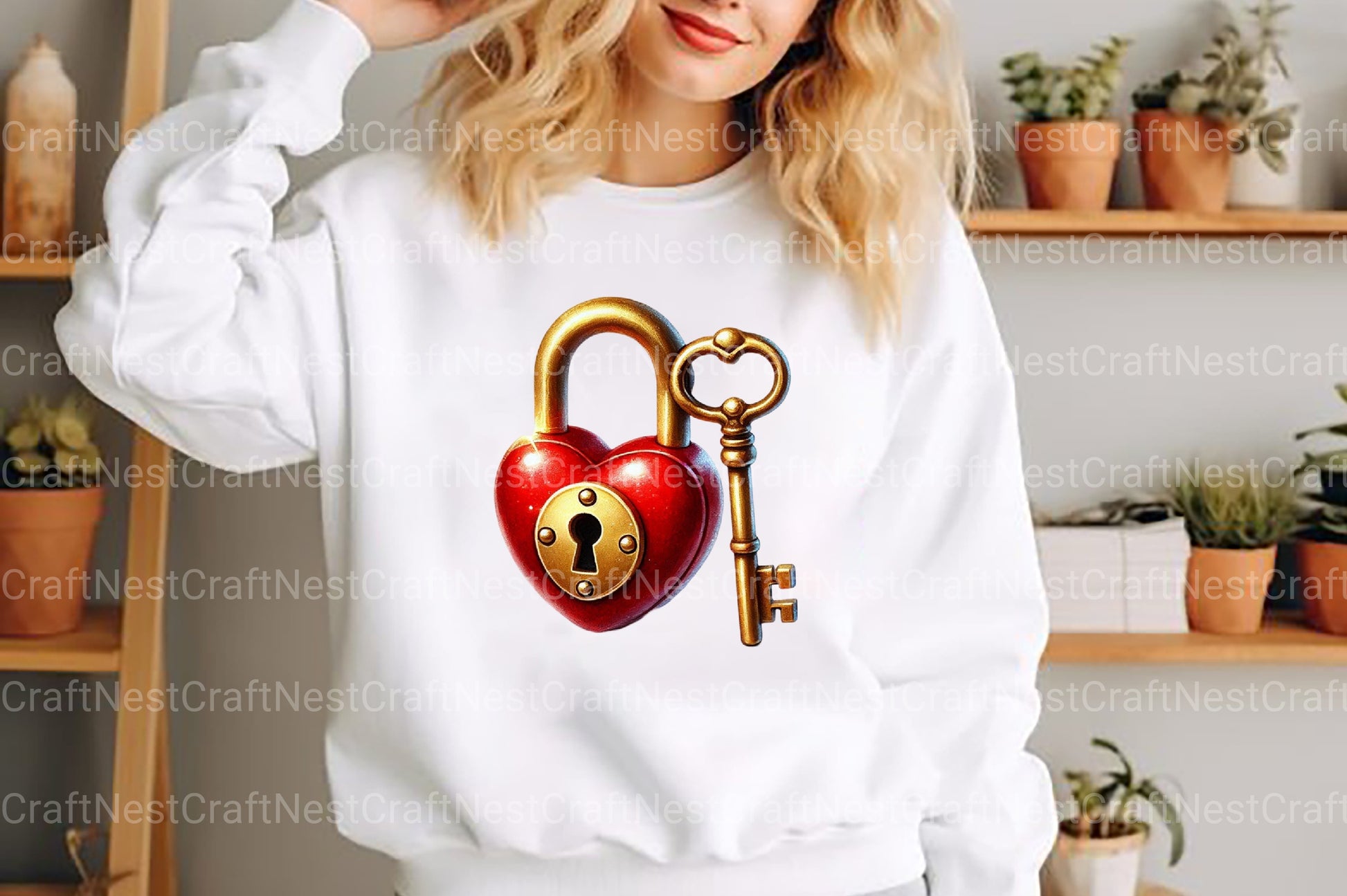 Valentine Red Heart Shaped Lock Clipart Bundle - CraftNest - Digital Crafting and Art