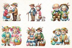 Easter Old Couple Clipart Bundle - CraftNest - Digital Crafting and Art