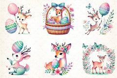 Cute Easter Deer Clipart Bundle - CraftNest - Digital Crafting and Art