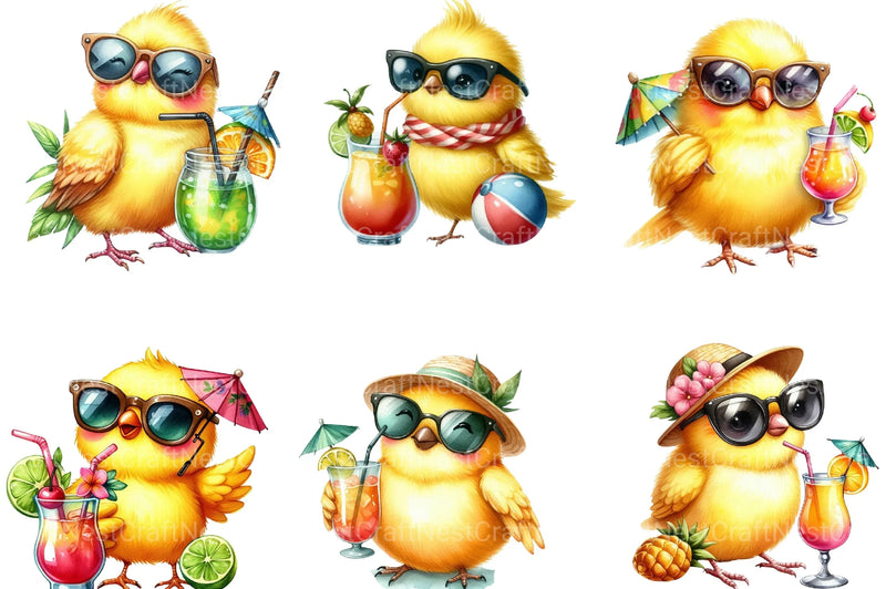 Summer Tropical Toucan Clipart Bundle - CraftNest - Digital Crafting and Art