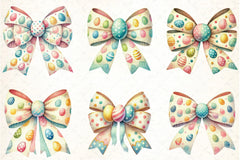Easter Eggs Coquette Bow Clipart Bundle 1 - CraftNest - Digital Crafting and Art
