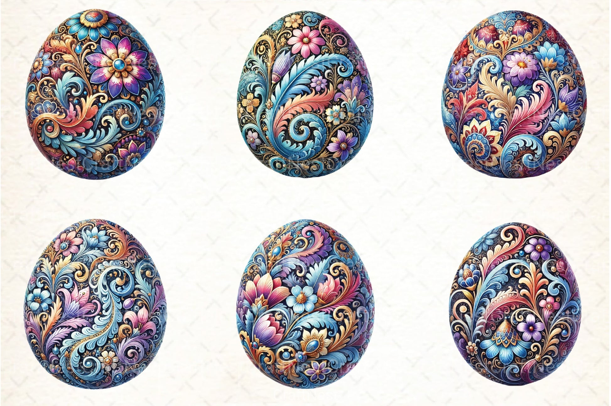Easter Egg Clipart Bundle 1 - CraftNest - Digital Crafting and Art