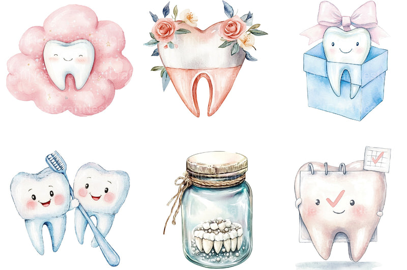 Dentist Tooth Sublimation Clipart Bundle - CraftNest - Digital Crafting and Art