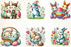 Easter Bunnies Family Clipart Bundle 99 - CraftNest - Digital Crafting and Art