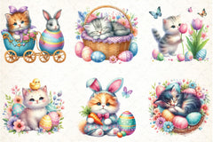 Easter Cats Clipart Bundle - CraftNest - Digital Crafting and Art