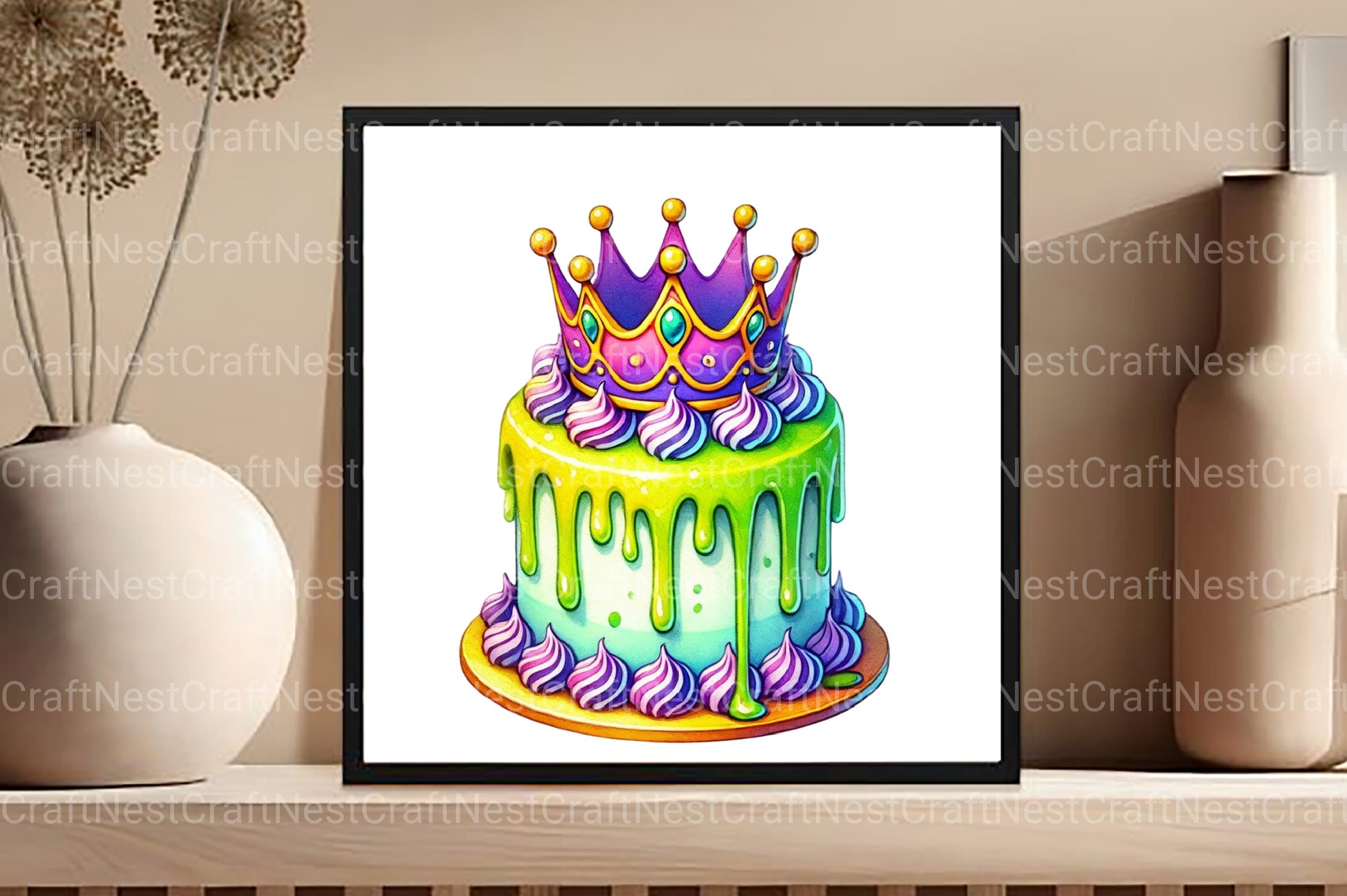 Mardi Gras Cake Clipart Bundle - CraftNest - Digital Crafting and Art