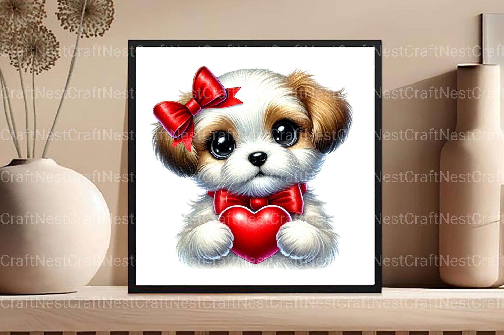 Valentine Cute Dog Clipart Bundle - CraftNest - Digital Crafting and Art