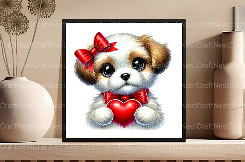 Valentine Cute Dog Clipart Bundle - CraftNest - Digital Crafting and Art