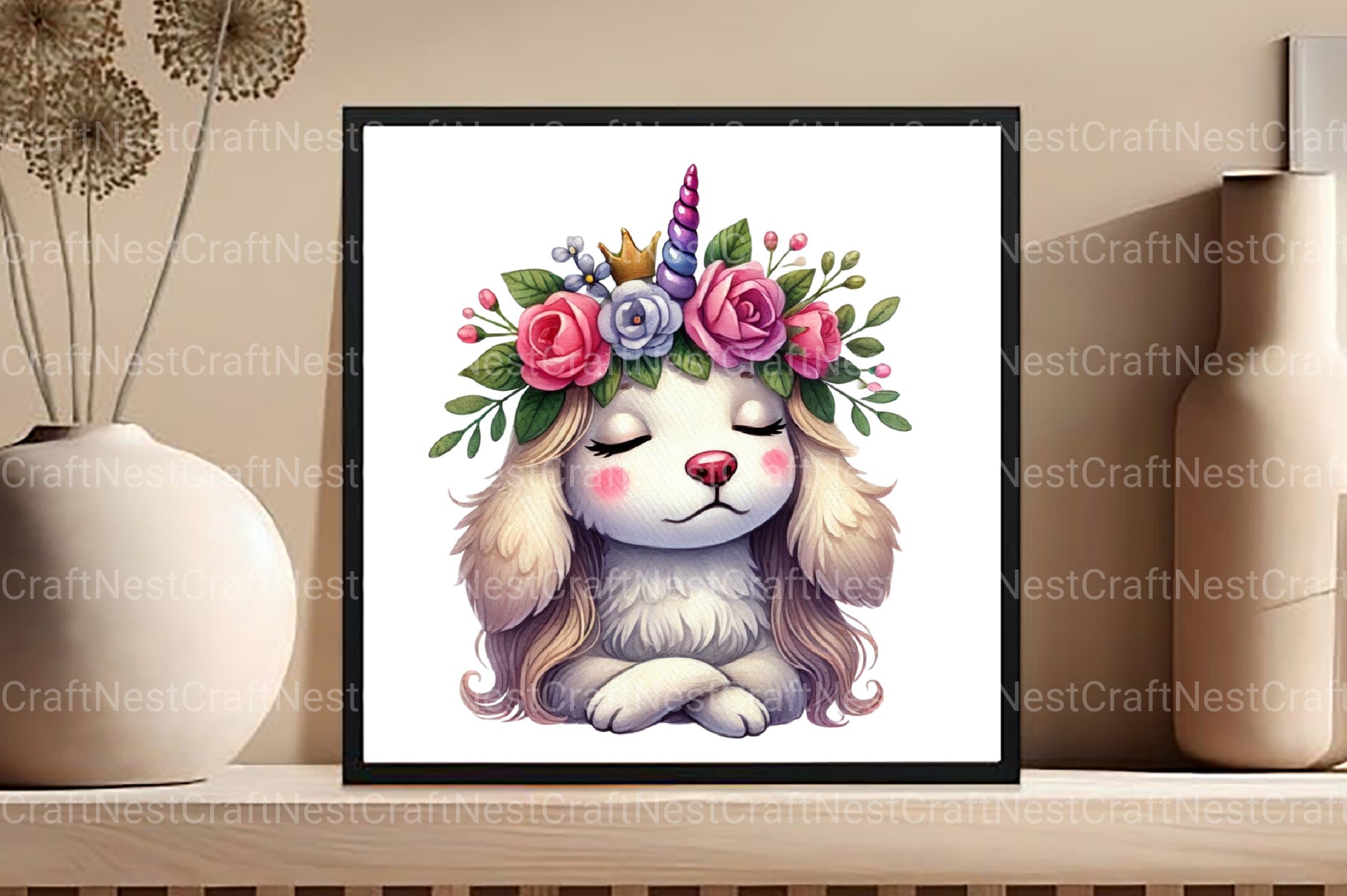 Unicorn Dog Clipart Bundle - CraftNest - Digital Crafting and Art