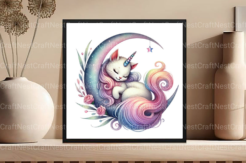 Unicorn Cat Clipart Bundle - CraftNest - Digital Crafting and Art