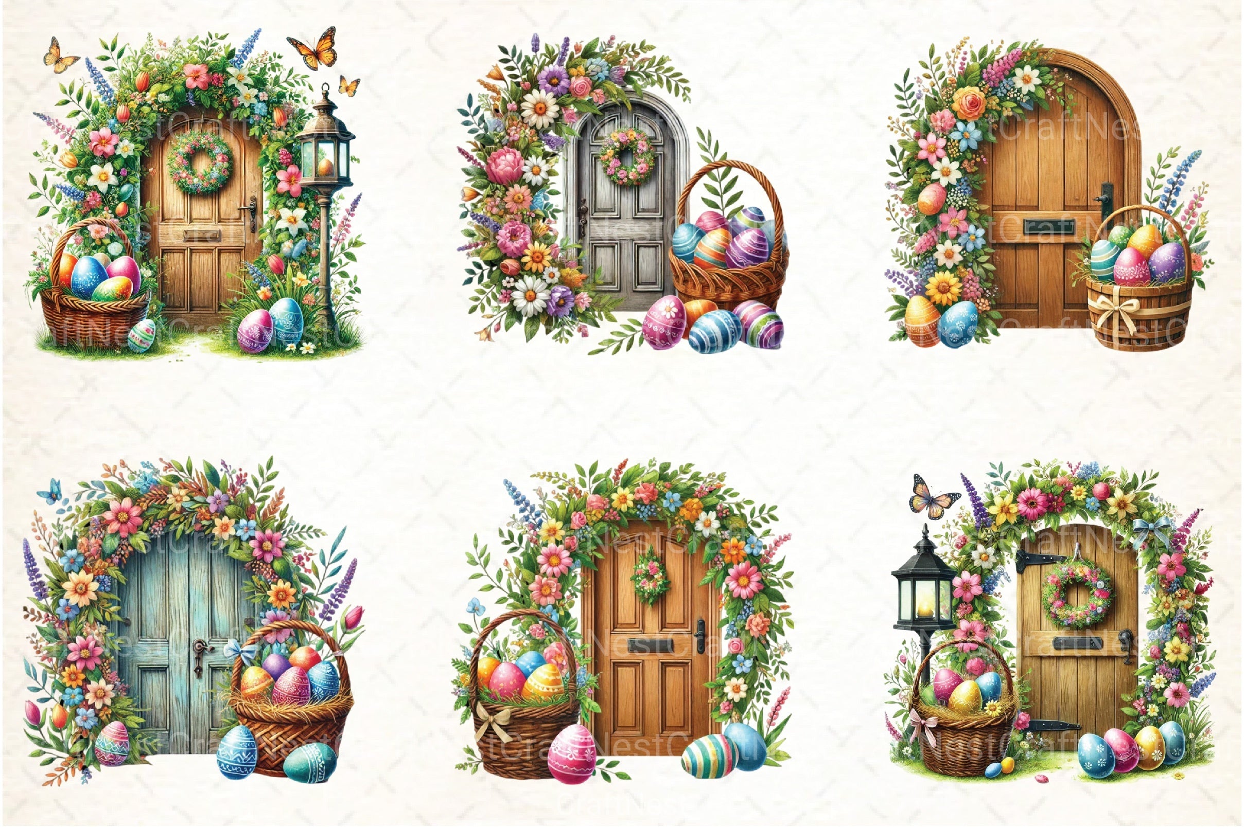 Easter Doors Clipart Bundle 44 - CraftNest - Digital Crafting and Art