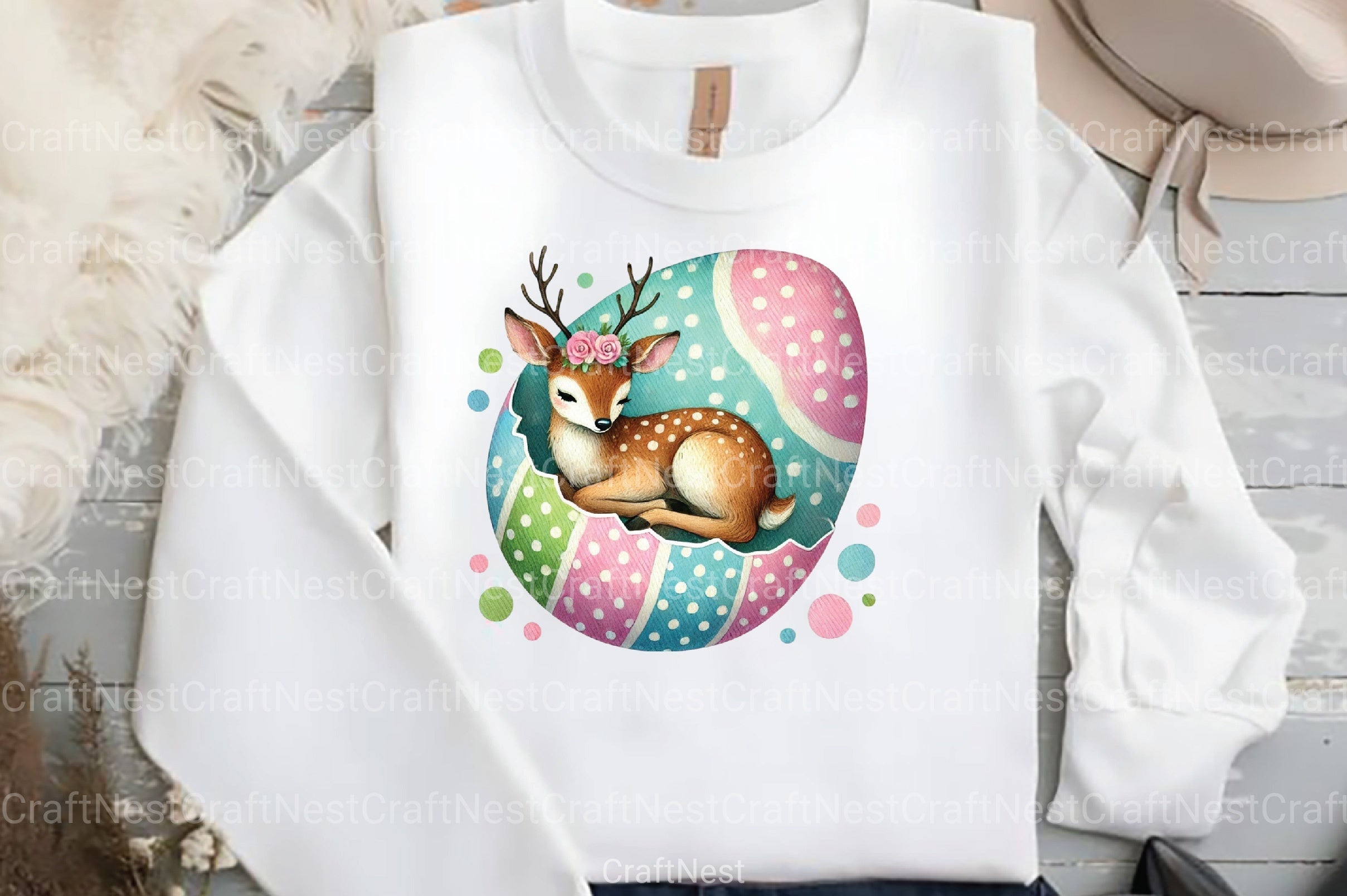 Cute Easter Deer Clipart Bundle - CraftNest - Digital Crafting and Art