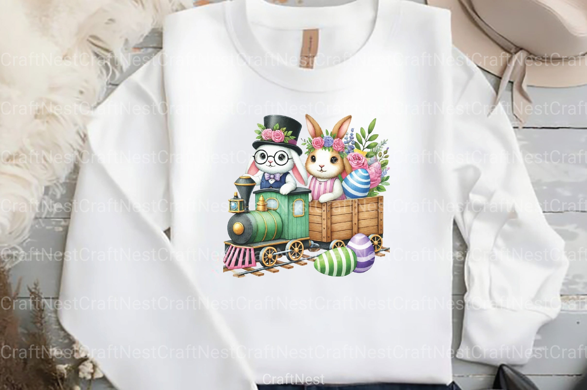 Easter Bunny Train Clipart Bundle 1 - CraftNest - Digital Crafting and Art