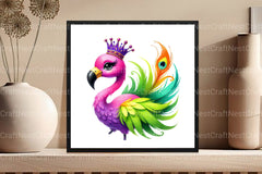 Mardi Gras Flamingo Clipart Bundle 2 - CraftNest - Digital Crafting and Art