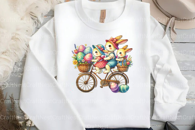 Easter Bunnies Family Clipart Bundle 99 - CraftNest - Digital Crafting and Art