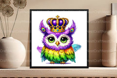 Mardi Gras Owl Clipart Bundle - CraftNest - Digital Crafting and Art