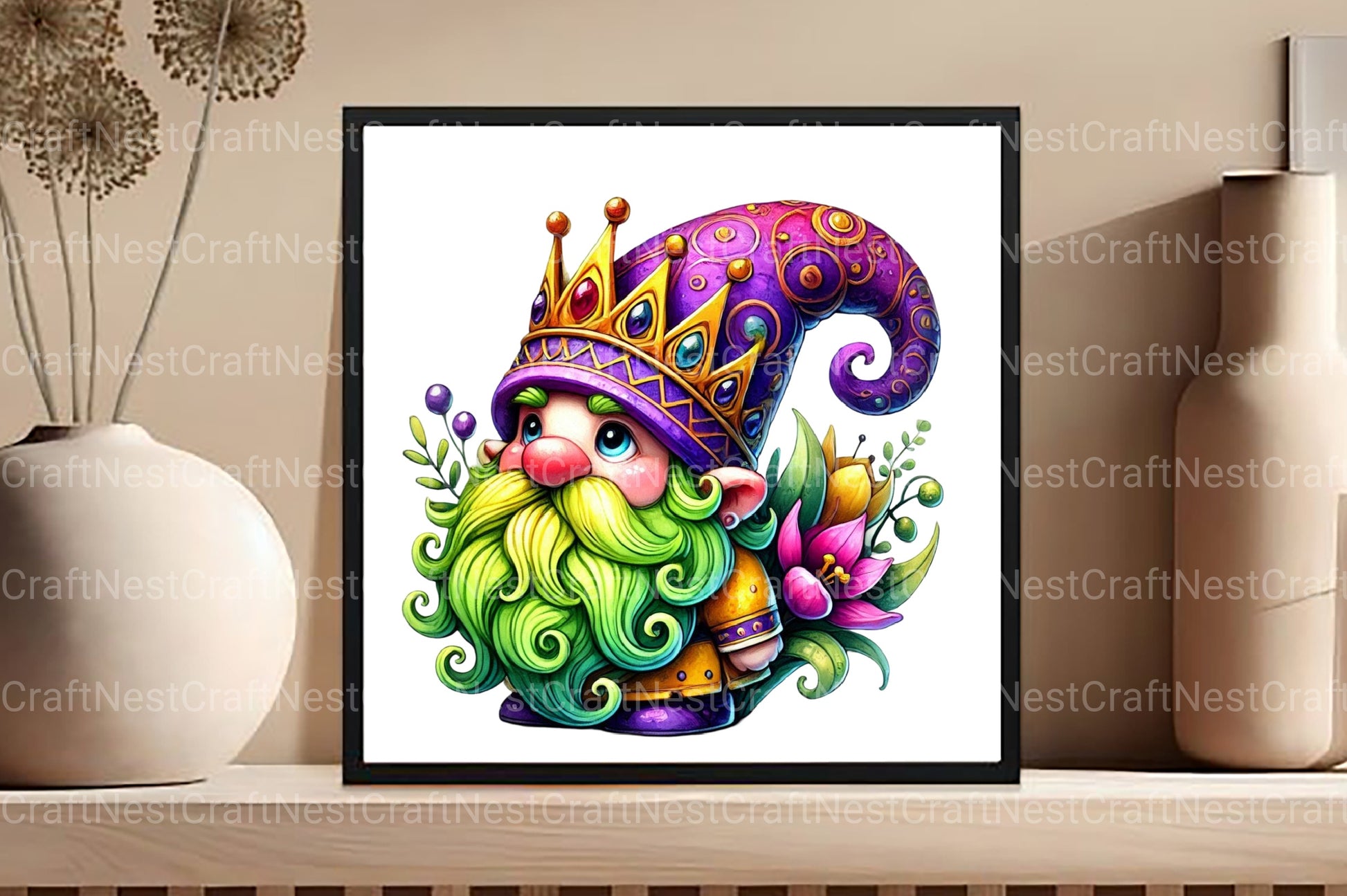 Mardi Gras Gnome Clipart Bundle 3 - CraftNest - Digital Crafting and Art