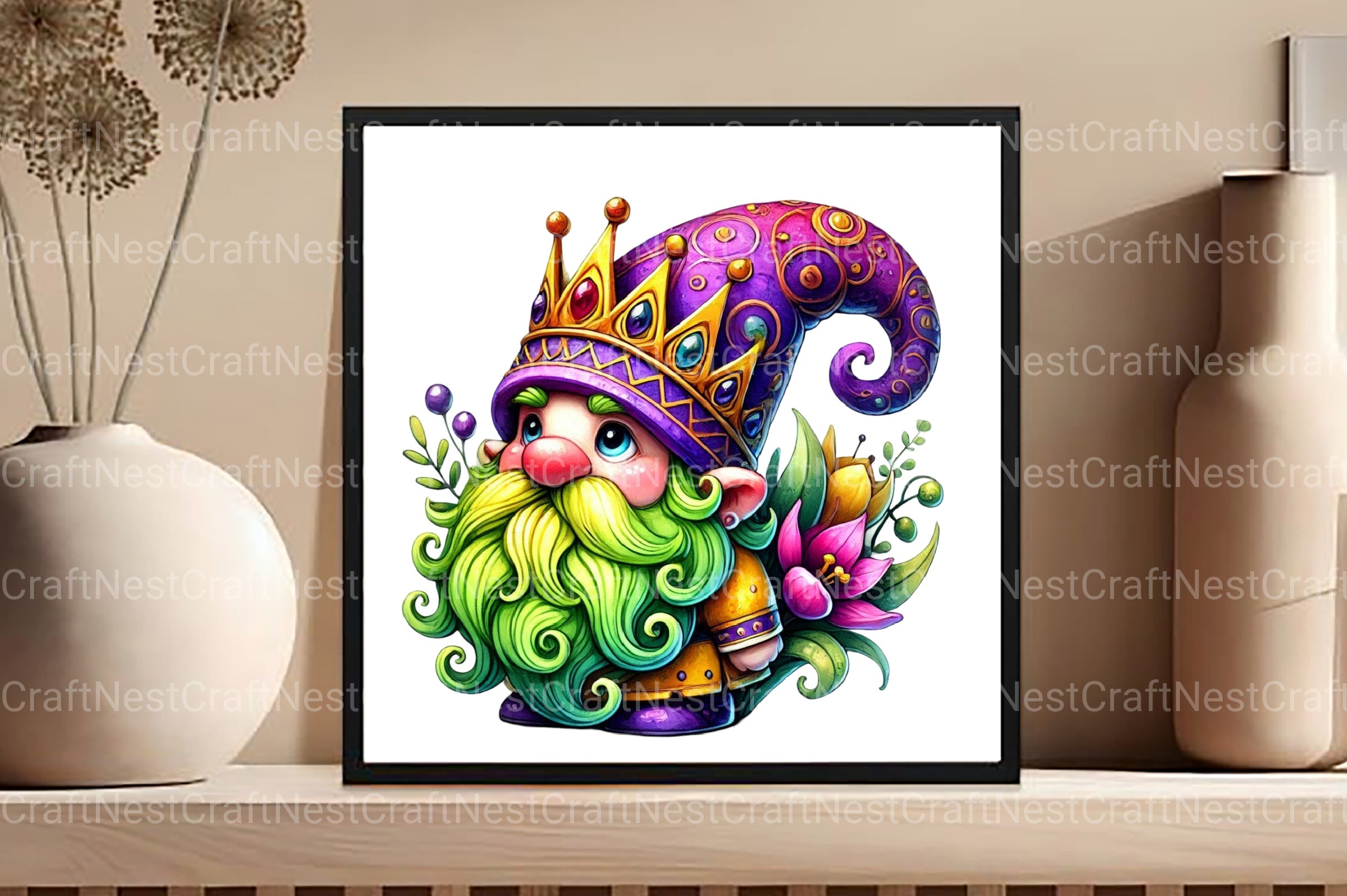 Mardi Gras Gnome Clipart Bundle 3 - CraftNest - Digital Crafting and Art