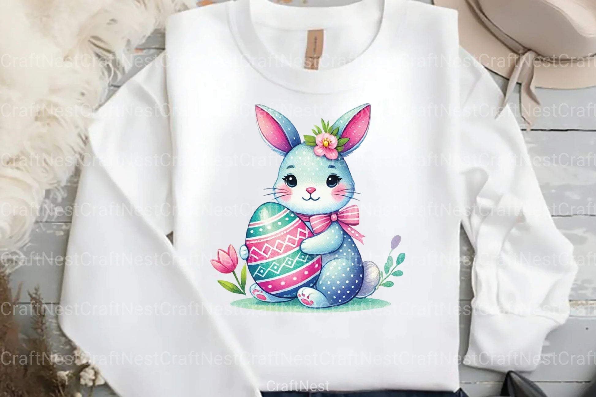 Happy Easter Cute Animals Clipart Bundle - CraftNest - Digital Crafting and Art