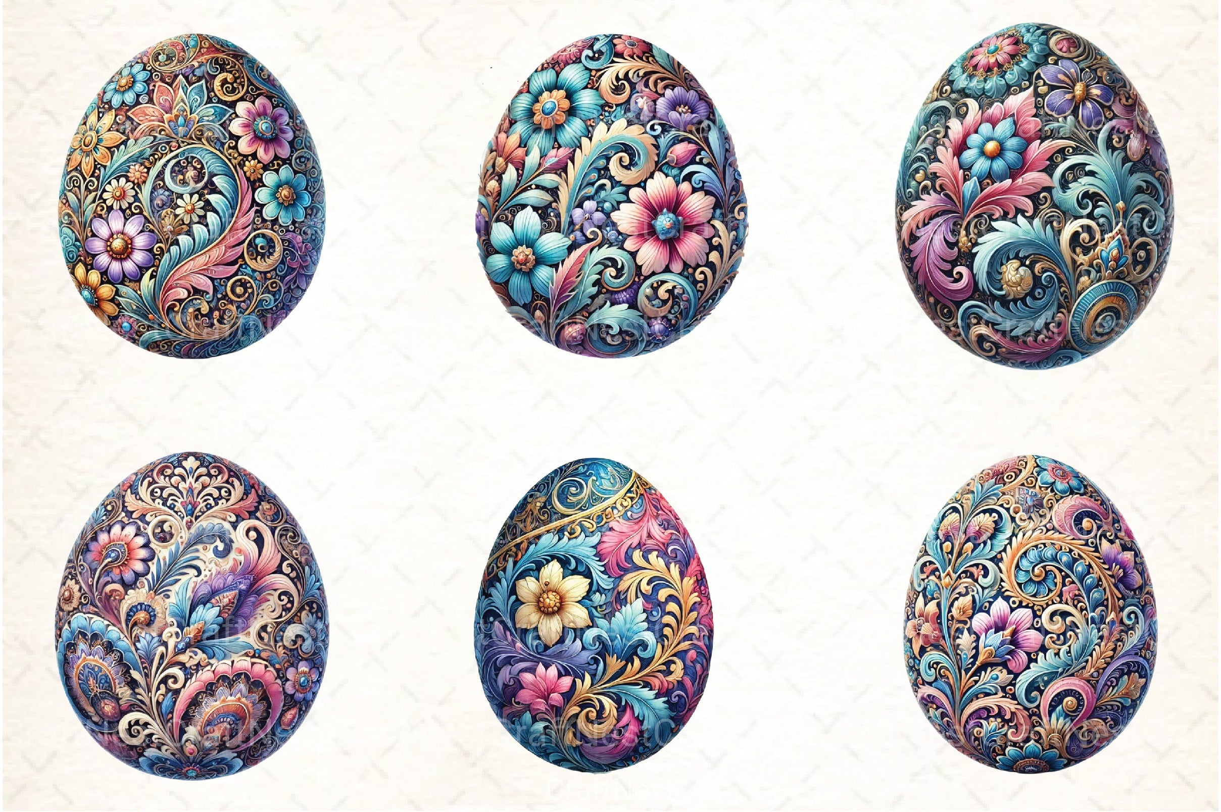 Easter Egg Clipart Bundle 1 - CraftNest - Digital Crafting and Art