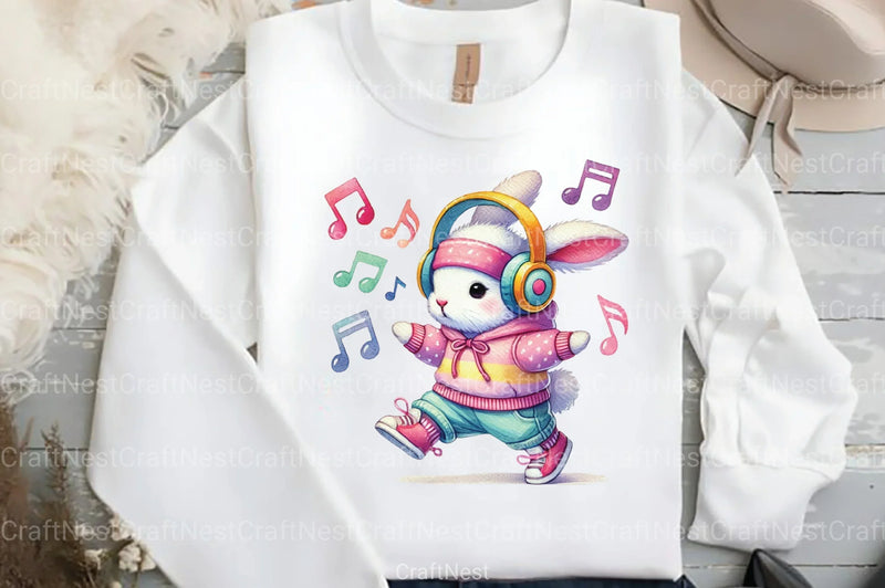 Easter Hip Hop Bunny Clipart Bundle - CraftNest - Digital Crafting and Art