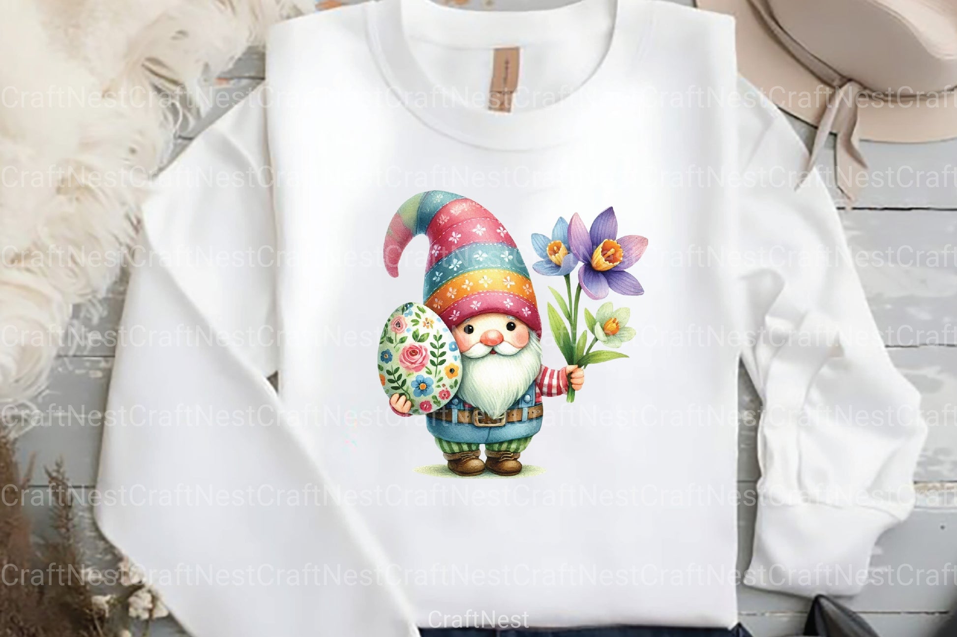 Cute Easter Gnome Clipart Bundle 99 - CraftNest - Digital Crafting and Art