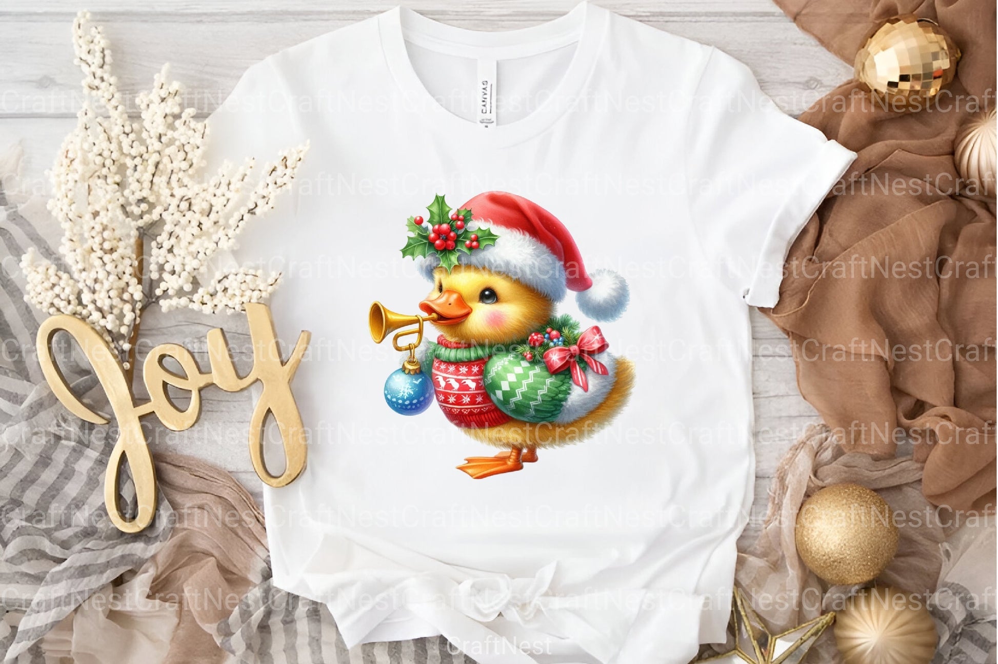 Christmas Cute Duck Clipart Bundle - CraftNest - Digital Crafting and Art